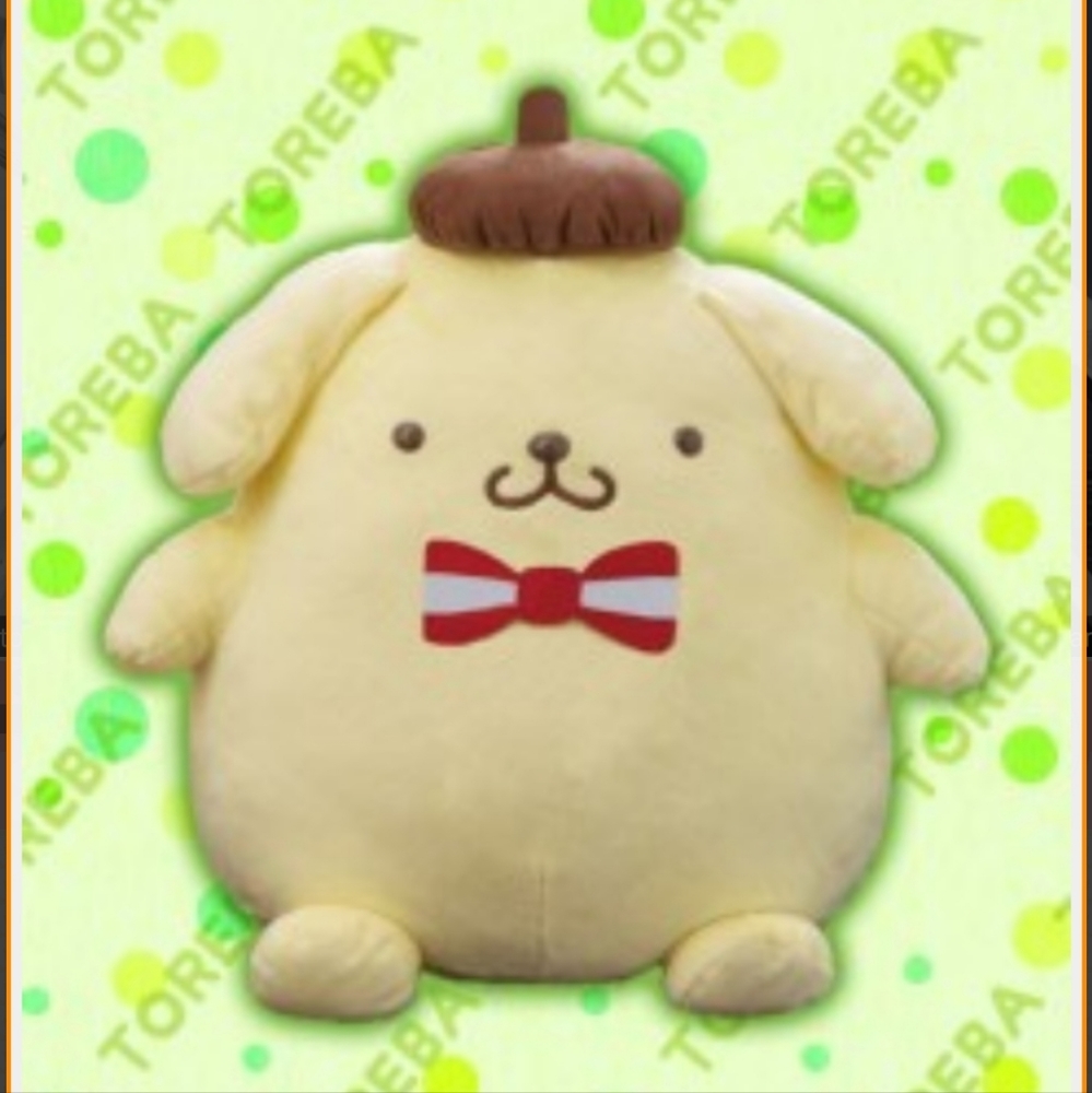 Sanrio Pompompurin Red and White Ribbon Big Plush
